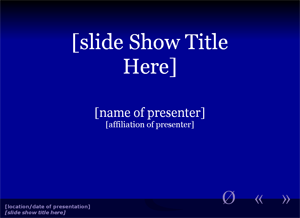 S5 Presentation using the theme 'Blue'